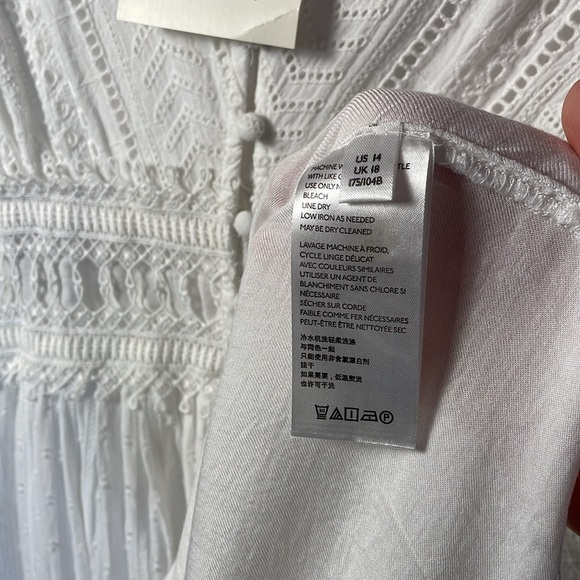 Anthropology lace-embellished peasant dress NWT size 14 - Picture 7 of 8